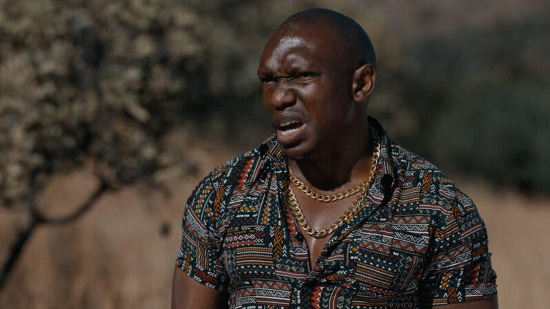 Keketso Mpitso as Tlali in Outlaws now streaming on Showmax